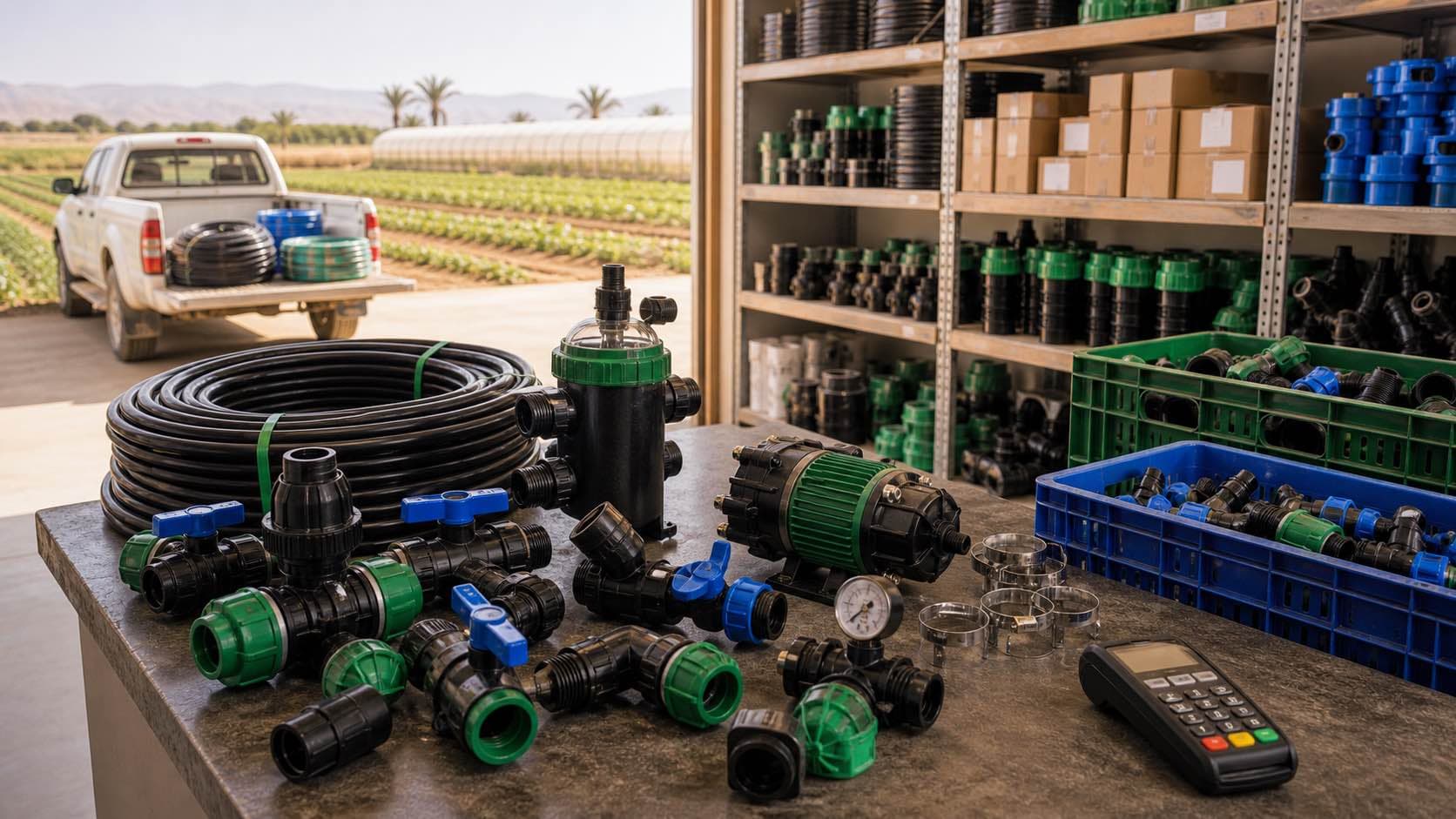 Stock agricole, projets d'irrigation, livraisons et paiements clients